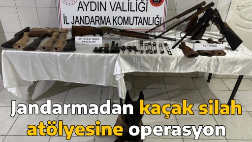 Jandarmadan ka&ccedil;ak silah at&ouml;lyesine operasyon