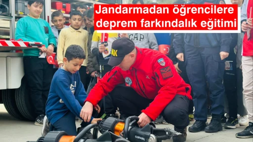 Jandarmadan &ouml;ğrencilere deprem farkındalık eğitimi