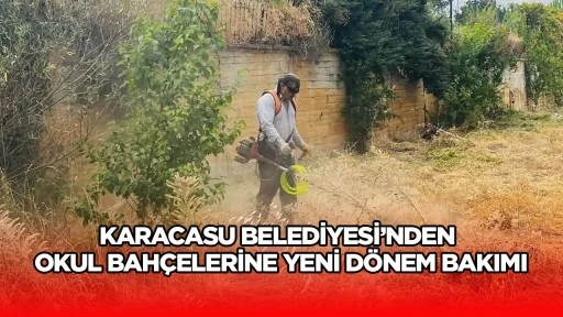 Karacasu Belediyesi&rsquo;nden okul bah&ccedil;elerine yeni d&ouml;nem bakımı
