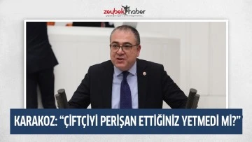 KARAKOZ: &ldquo;&Ccedil;İFT&Ccedil;İYİ PERİŞAN ETTİĞİNİZ YETMEDİ Mİ?&rdquo;