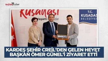 KARDEŞ ŞEHİR CREİL&rsquo;DEN GELEN HEYET BAŞKAN &Ouml;MER G&Uuml;NEL&rsquo;İ ZİYARET ETTİ