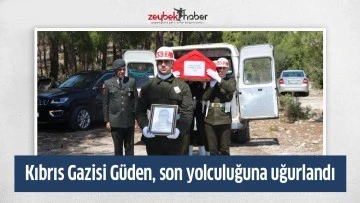 Kıbrıs Gazisi G&uuml;den, son yolculuğuna uğurlandı