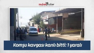 Komşu kavgası kanlı bitti: 1 yaralı