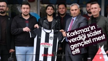 Korkmaz&rsquo;ın verdiği s&ouml;zler gen&ccedil;leri mest etti