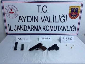K&ouml;şk'te ruhsatsız tabanca ele ge&ccedil;irildi