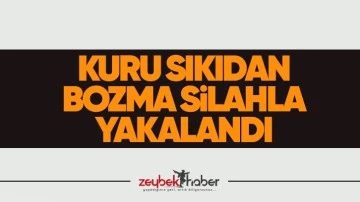 Kurusıkıdan bozma ruhsatsız silahla yakalandı