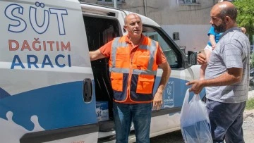 Kuşadası Belediyesi&rsquo;nin s&uuml;t desteği ile &ccedil;ocuklar sağlıklı b&uuml;y&uuml;yor