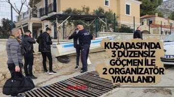 Kuşadası'nda 3 d&uuml;zensiz g&ouml;&ccedil;men ile 2 organizat&ouml;r yakalandı