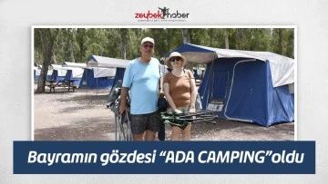 Kuşadası'nda bayram tatilinin g&ouml;zdesi &lsquo;Ada Camping' oldu