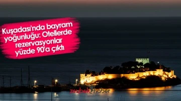 Kuşadası'nda bayram yoğunluğu: Otellerde rezervasyonlar y&uuml;zde 90'a &ccedil;ıktı