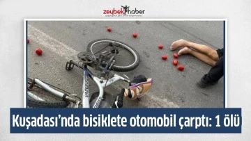Kuşadası&rsquo;nda bisiklete otomobil &ccedil;arptı: 1 &ouml;l&uuml;