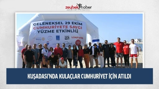 KUŞADASI&rsquo;NDA KULA&Ccedil;LAR CUMHURİYET İ&Ccedil;İN ATILDI