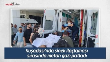 Kuşadası'nda sinek ila&ccedil;laması sırasında metan gazı patladı