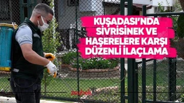Kuşadası&rsquo;nda sivrisinek ve haşerelere karşı d&uuml;zenli ila&ccedil;lama
