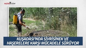 KUŞADASI&rsquo;NDA SİVRİSİNEK VE HAŞERELERE KARŞI M&Uuml;CADELE S&Uuml;R&Uuml;YOR