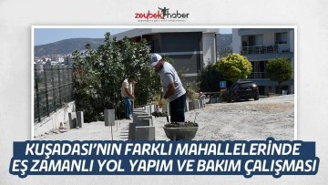 KUŞADASI&rsquo;NIN FARKLI MAHALLELERİNDE EŞ ZAMANLI YOL YAPIM VE BAKIM &Ccedil;ALIŞMASI