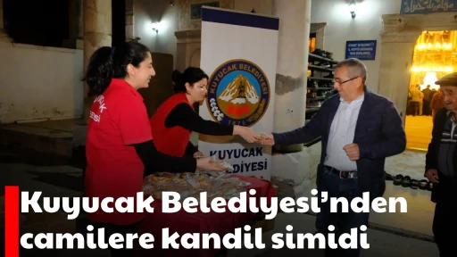 Kuyucak Belediyesi&rsquo;nden camilere kandil simidi