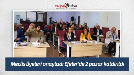 Meclis &uuml;yeleri onayladı Efeler&rsquo;de 2 pazar kaldırıldı
