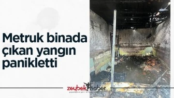 Metruk binada &ccedil;ıkan yangın panikletti