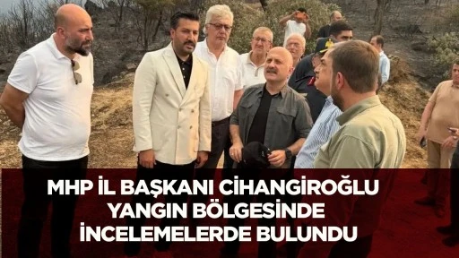 MHP İl Başkanı Cihangiroğlu Yangın B&ouml;lgesinde İncelemelerde Bulundu