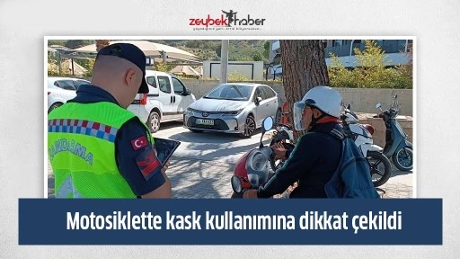 Motosiklette kask kullanımına dikkat &ccedil;ekildi