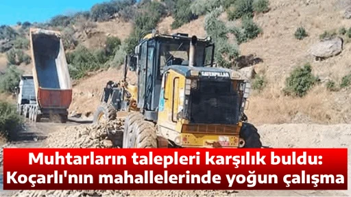 Muhtarların talepleri karşılık buldu: Ko&ccedil;arlı'nın mahallelerinde yoğun &ccedil;alışma
