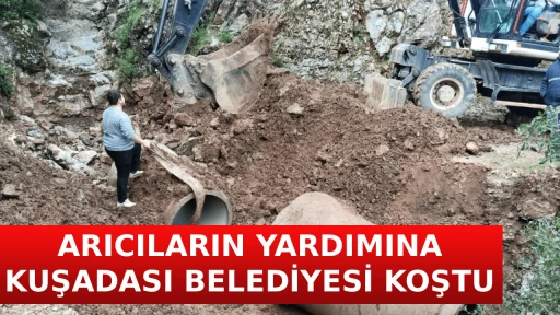 ARICILARIN YARDIMINA KUŞADASI BELEDİYESİ KOŞTU