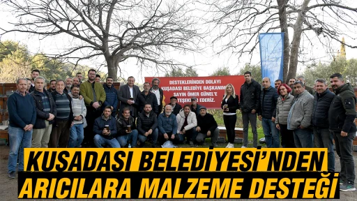 KUŞADASI BELEDİYESİ&rsquo;NDEN ARICILARA MALZEME DESTEĞİ