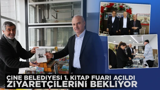 &Ccedil;İNE BELEDİYESİ 1. KİTAP FUARI A&Ccedil;ILDI, ZİYARET&Ccedil;İLERİNİ BEKLİYOR