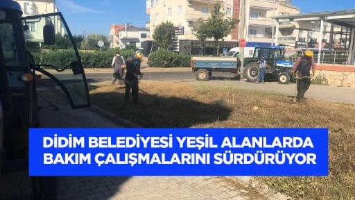 DİDİM BELEDİYESİ YEŞİL ALANLARDA BAKIM ÇALIŞMALARINI SÜRDÜRÜYOR