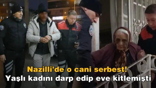 Nazilli&rsquo;de o cani serbest: Yaşlı kadını darp edip eve kitlemişti