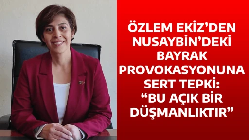 &Ouml;ZLEM EKİZ&rsquo;DEN NUSAYBİN&rsquo;DEKİ BAYRAK PROVOKASYONUNA SERT TEPKİ: &ldquo;BU A&Ccedil;IK BİR D&Uuml;ŞMANLIKTIR&rdquo;