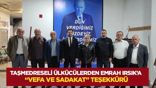 Taşmedreseli &Uuml;lk&uuml;c&uuml;lerden Emrah Irsık&rsquo;a &ldquo;vefa ve sadakat&rdquo; teşekk&uuml;r&uuml;
