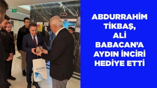 ABDURRAHİM TİKBAŞ, ALİ BABACAN&rsquo;A AYDIN İNCİRİ HEDİYE ETTİ