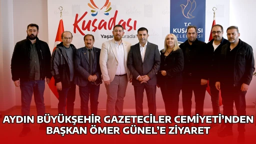 AYDIN B&Uuml;Y&Uuml;KŞEHİR GAZETECİLER CEMİYETİ&rsquo;NDEN BAŞKAN &Ouml;MER G&Uuml;NEL&rsquo;E ZİYARET