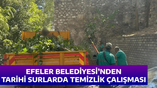 EFELER BELEDİYESİ&rsquo;NDEN TARİHİ SURLARDA TEMİZLİK &Ccedil;ALIŞMASI