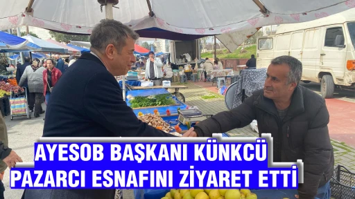 AYESOB BAŞKANI K&Uuml;NKC&Uuml;, PAZARCI ESNAFINI ZİYARET ETTİ