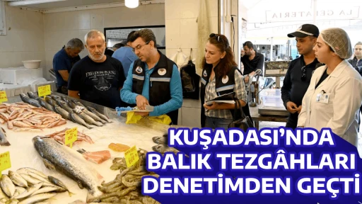 KUŞADASI&rsquo;NDA BALIK TEZG&Acirc;HLARI DENETİMDEN GE&Ccedil;Tİ