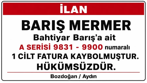 FATURA KAYIP İLANI