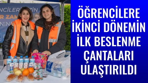 &Ouml;ĞRENCİLERE İKİNCİ D&Ouml;NEMİN İLK BESLENME &Ccedil;ANTALARI ULAŞTIRILDI
