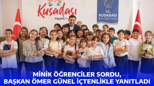 MİNİK &Ouml;ĞRENCİLER SORDU, BAŞKAN &Ouml;MER G&Uuml;NEL İ&Ccedil;TENLİKLE YANITLADI