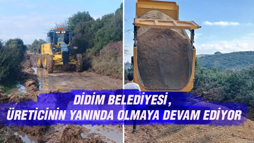 DİDİM BELEDİYESİ, &Uuml;RETİCİNİN YANINDA OLMAYA DEVAM EDİYOR