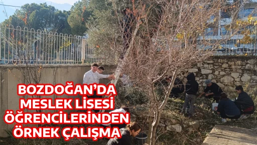 BOZDOĞAN&rsquo;DA MESLEK LİSESİ &Ouml;ĞRENCİLERİNDEN &Ouml;RNEK &Ccedil;ALIŞMA