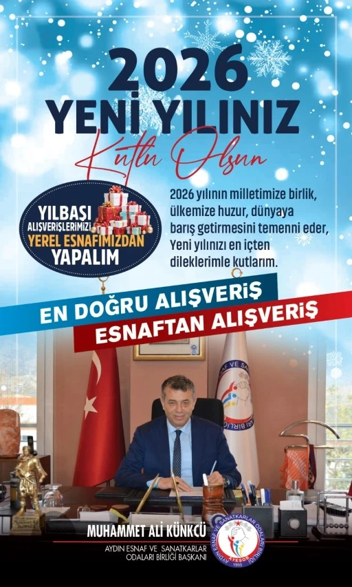 K&Uuml;NKC&Uuml;&rsquo;DEN 2026 YILI İ&Ccedil;İN BİRLİK, HUZUR VE YEREL ESNAF VURGUSU