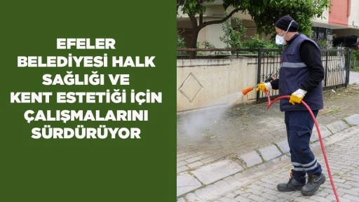 EFELER BELEDİYESİ HALK SAĞLIĞI VE KENT ESTETİĞİ İ&Ccedil;İN &Ccedil;ALIŞMALARINI S&Uuml;RD&Uuml;R&Uuml;YOR