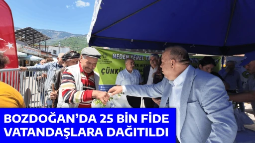 BOZDOĞAN&rsquo;DA 25 BİN FİDE VATANDAŞLARA DAĞITILDI