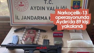 Narko&ccedil;elik-13 operasyonunda Aydın'da 89 kişi yakalandı