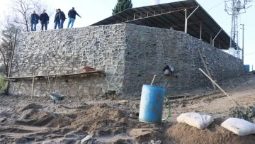 Nazilli Belediyesi, Eycelli'deki istinat duvarını tamamladı