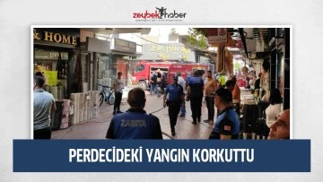 Nazilli'de perdecideki yangın b&uuml;y&uuml;meden s&ouml;nd&uuml;r&uuml;ld&uuml;