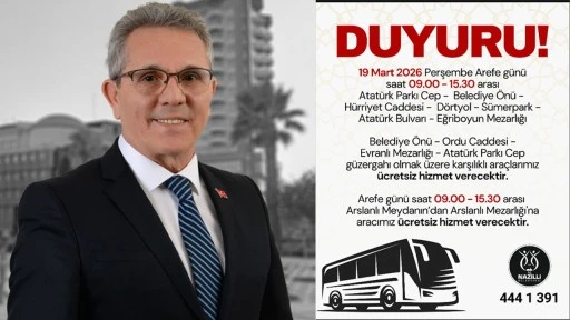 Nazilli&rsquo;de Ramazan Bayramı &ouml;ncesi mezarlıklara &uuml;cretsiz servis hizmeti